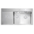 Alveus PURE 60 UP KMB Plne a plošne vstav nerez drez 980x525x205mm,2vaničky vpravo+sif