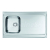 Alveus CLASSIC PRO 70 SAT vstavaný nerez drez 1000x600x190 mm,odkvapávajúca plocha+sifón