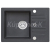 Alveus CORTINA 40 G-91 vstavaný granit drez 580x420x140 mm,Čiernyasifón