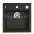 Alveus FORMIC 20 vstavaný granit drez 520x510x200 mm,Čierny+sifón Pop-up