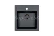 Alveus ATROX 20 G-91 vstavaný granit drez 470x500x195 mm,Čiernyasifón