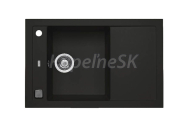Alveus FORMIC 30 vstavaný granit drez 760x500x200 mm,Čiernyasifón Pop-up