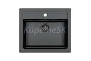 Alveus ATROX 30 G-91 vstavaný granit drez 590x500x195 mm,Čiernyasifón