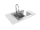 Alveus LUXAL 30 Flat vstavaný nerez drez 1000x600x195mm,okraj. profil plochý,Ľavý+sifón QC
