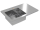 Alveus LUXAL 10 Flat vstavaný nerez drez 800x500x195 mm,okraj profil plochý,Ľavý+sifón