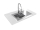 Alveus LUXAL 10 Flat vstavaný nerez drez 800x500x195 mm,okraj profil plochý,Ľavý+sifón