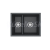 Alveus OMNI 50 G-90 vstavaný granit drez 550x450x198 mm, 2 vaničky, Deep Black+sifón