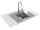 Alveus LUXAL 20 Flat vstavaný nerez drez 800x600x195 mm,okraj profil plochý,Satin+sifón