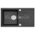 Alveus CORTINA 110 G-91 vstavaný granit drez 750x420x140 mm, Čiernyasifón Pop-up
