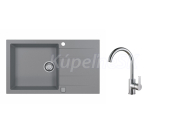 Alveus SET ALVEUS granit drez CADIT 40 a batéria TONIA Beton/Chróm SETA22053
