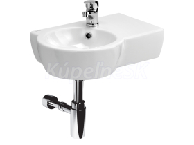 Cersanit K19-005 NANO 50 umývadlo nábytkové 49,5x34,5 s prepad, asymetrické pravé, Biela
