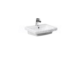 Cersanit EASY 50 Umývadlo nábytkové 50x43cm s prepadom, otvor pre bat, Biela K102-012