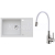 Alveus SET ALVEUS granit drez INTERMEZZO 130 Biely+batéria MINTAS Brúsená Nerez/Biela