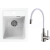 Alveus SET ALVEUS granit drez ATROX 10 Biely+batéria MINTAS Brúsená Nerez/Biela