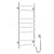 Aqualine SUPE elektrický sušiak uterákov, 360x800mm, 107W, biela