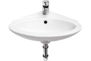 Cersanit K11-0016 TETA 40 B umývadlo rohové 46,5x43cm s prepadom, otvor pre bat, Biela