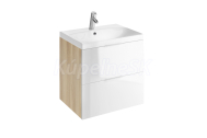 Cersanit S300-008 LAREDO skrinka 60x68x45 pod umývadlo AMAO 60, Light Ash/Biela Lesk