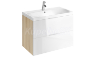 Cersanit S300-009 LAREDO skrinka 80x68x45 pod umývadlo AMAO 80, Light Ash/Biela Lesk