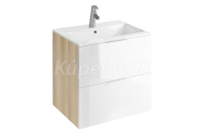 Cersanit S300-010 LAREDO skrinka 60x58x45 pod umývadlo ZURO 60, Light Ash/Biela Lesk