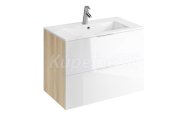 Cersanit S300-011 LAREDO skrinka 80x58x45 pod umývadlo ZURO 80, Light Ash/Biela Lesk