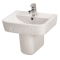Cersanit K101-009-BOX PURE 50 umývadlo nábytkové 50x40cm s prepadom, otvor pre bat, Biela