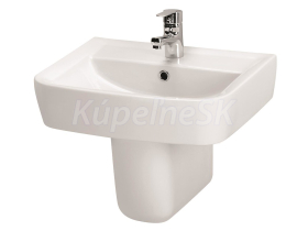 Cersanit K101-010-BOX PURE 55 umývadlo nábytkové 55x42,5cm s prepadom, otv.pre bat, Biela