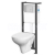 Cersanit S701-051 HIT Set duofix+ARTECO WC misa závesná+sedátko+Tlačidlo ChrómLesk