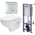 Cersanit S701-025 DELFI Set podomietkový modul+WC misa+WC sedátko+Tlačidlo ChrómLesk