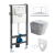 Mereo WC set - Smart flush rimless WC hranaté, modul pre sadrokartón, biele hranaté tlačid