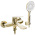 REA Avalon nástenná vaňová batéria s ručnou sprchou Zlatá
