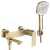 REA Storm nástenná vaňová batéria s ručnou sprchou brúsené Zlato REA-B7963
