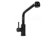 REA Troy kuchynská-drezová stojánková batéria s vyťahovacou sprškou Čierna