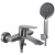REA Avalon nástenná vaňová batéria s ručnou sprchou brúsené Titan