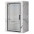 REA Rapid Swing Black pivotové sprchové dvere do niky 70x195 cm sklo Číre REA-K6407