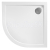 REA Look štvrťkruhová sprchová vanička 800x1000x60 mm akrylátová Biela Ľavá