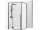 REA Fargo Black rohový sprchový kút 90x90x195 cm,krídlové dvere, sklo Číre