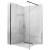 REA Aero Black Walk-In sprchová zástena k stene 110x195 cm sklo Číre+vzpera