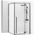 REA Fargo Black rohový sprchový kút 90x120x195 cm,krídlové dvere, sklo Číre