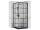 REA Concept Black rohový sprchový kút 80x80x190 cm,rohový vstup,posuvné dvere,sklo Číre