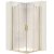 REA Montana rohový sprchový kút 80x100x200cm, rohový vstup,posuv dvere,Číre/brúsené Zlato