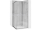 REA City rohový sprchový kút 80x100x190 cm,rohový vstup,posuvné dvere,Číre/brúsený Nikel R