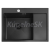 REA Fin nerezový drez so sifónom 620x480x185 mm Čierny ZLE-06014