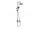 REA Storm sprchový stĺp s pákovou batériou, hlavová, ručná sprcha výška 135 cm Titan P9531