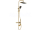 REA Helix sprchový termostatický stĺp hlavová, ručná sprcha, bidetová sprška Zlatá P6619