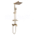 REA Jack sprchový stĺp s pákovou batériou,hlavová,ručná sprcha,polička brúsené Zlato P7050