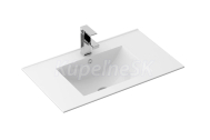 REA Dafne keramické obdĺžnikové zápustné umývadlo 76x46,5 cm Biele lesklé U0040 REA-U0040