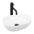 REA Amelia Mini keramické oválne umývadlo na dosku 38x26 cm Biele lesklé U3322