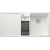 Blanco vstavaný drez COLLECTIS 6 S SILGRANIT 100x51 cm InFino s excentrom biela PRAVÝ