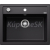 Blanco vstavaný drez DALAGO 6 SILGRANIT 61,5x51 cm s excentrom čierna