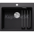 Blanco vstavaný drez ETAGON 6 SILGRANIT 60x51 cm čierna